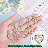16 Pieces Alloy Snake Charms Pendant Cubic Zirconia Snake Charm Animal Pendant Mixed Color for Jewelry Necklace Earring Making Crafts JX732A-2