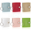 6Pcs 6 Colors PU Leather Photocard Sleeve Keychain KEYC-GA0001-53-1
