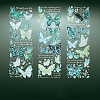 3 Sheets Hot Stamping PVC Waterproof Decorative Stickers PW-WG37831-04-1
