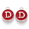 Platinum Plated Alloy Enamel Charms X-ENAM-S118-03D-P-1