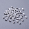 White Chunky Imitation Loose Acrylic Round Spacer Pearl Beads for Kids Jewelry X-PACR-5D-1-2