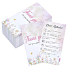 240Pcs Floral Print Paper Care Instructions Cards AJEW-FG0005-62B-1