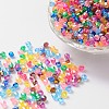 Bicone AB Color Plated Eco-Friendly Transparent Acrylic Beads TACR-A003-6mm-M-1