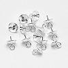 Anti-Tarnish Rhodium Plated 925 Sterling Silver Pendant Bails STER-E050-08P-1