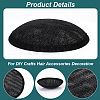 Imitation Hemp Round Fascinator Hat Base for Millinery LS-AJEW-WH0472-45A-02-4