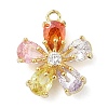 Brass Micro Pave Cubic Zirconia Pendants LS-KK-S514-02A-G-1