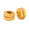 Brass Enamel Beads KK-P277-44G-01-1