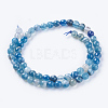 Natural Stripe Agate Beads Strands G-G581-6mm-05-2