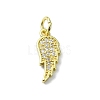 Brass Micro Pave Clear Cubic Zirconia Charms KK-H475-53G-02-1