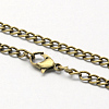 Vintage Iron Twisted Chain Necklace Making for Pocket Watches Design CH-R062-AB-1