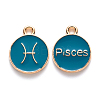 Alloy Enamel Pendants ENAM-S124-01B-05H-1