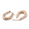 Ion Plating(IP) 304 Stainless Steel Teardrop Chunky Hoop Earrings for Women EJEW-G293-14RG-2