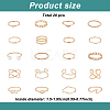 2 Sets 2 Styles Plastic Imitation Pearl Open Cuff Rings Set RJEW-AN0001-07-7