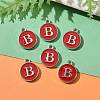 Platinum Plated Alloy Enamel Charms ENAM-S118-03B-P-5