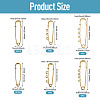 6 Styles 304 Stainless Steel Safety Pins Brooch Findings STAS-TA0006-12G-3