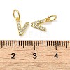 Brass Micro Pave Cubic Zirconia Pendants KK-M273-02G-V-3