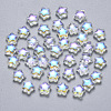 Transparent Spray Painted Glass Beads GLAA-R211-04-G03-1