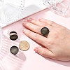 Brass Adjustable Ring Blank Base Cabochon Setting Components KK-O003-05AB-NF-2