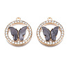 Alloy Rhinestone Pendants X1-PALLOY-S183-001A-RS-2