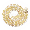 Transparent Spray Painted Glass Bead Strands X-GLAA-N035-03D-B08-2