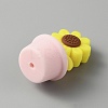 Sunflower Silicone Beads SIL-WH0008-40C-2