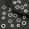 120Pcs 6 Style ABS Plastic Imitation Pearl Linking Rings OACR-FS0001-02-4