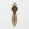 Iron Bookmark Cabochon Settings X-PALLOY-N0084-27AB-NF-1