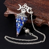 Natural Lapis Lazuli Chip & Resin Orgonite Dowsing Pendulum Big Pendants PW-WG36861-03-1