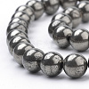 Natural Pyrite Beads Strands G-S249-01-4mm-3