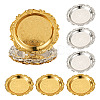 8Pcs 2 Colors Iron Tray DIY-MB0003-09-2
