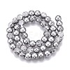 Electroplated Crackle Glass Beads Strands EGLA-N014-8mm-03-2