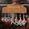 3 Pairs Halloween Zinc Alloy Dangle Earrings FS-WG1EEF9-02-1