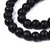 Painted Natural Wood Beads Strands WOOD-S053-54A-3