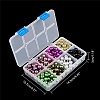 Matte Spray Painted Acrylic European Beads ACRP-NB0001-03-7