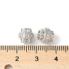 Brass Micro Pave Cubic Zirconia European Beads KK-U067-08P-05-2