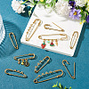 6 Styles 304 Stainless Steel Safety Pins Brooch Findings STAS-TA0006-12G-7