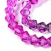 Gradient Color Baking Painted Glass Bead Strands DGLA-A039-T4mm-A09-3