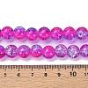 1 Strand Transparent Crackle Glass Round Beads Strands X-CCG-Q002-10mm-09-5