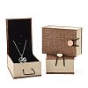 Rectangle Wooden Pendant Necklace Boxes  OBOX-N013-03-2