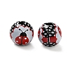 Printed Wood Round Beads WOOD-C012-01A-2