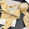 3 Rolls Polyester Satin Frayed Ribbon OCOR-DR0001-03C-6