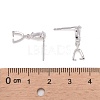 Anti-Tarnish Rhodium Plated 925 Sterling Silver Dangle Stud Earing Settings X-STER-K038-008P-3