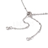 2Pcs 2 Colors 304 Stainless Steel Slider Necklace Makings AJEW-JB01272-6