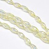 Electroplate Crystal Glass Rice Beads Strands EGLA-F042-A15-2