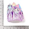 Electroplated Natural Druzy Quartz Crystal Cluster Ornaments RABO-PW0001-179C-3