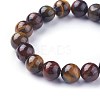 Natural Tiger Eye Beads Stretch Bracelets BJEW-F380-01-C18-2