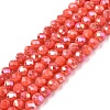 Electroplate Glass Beads Strands EGLA-A044-P3mm-B21-1