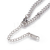 304 Stainless Steel Split Initial Pendant Necklaces NJEW-L152-03F-3