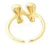 Rack Plating Brass Open Cuff Rings RJEW-S394-01G-N-3