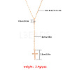 Alloy Crystal Rhinestone Cross Pendant Y Necklaces for Women WGC3C95-01-3